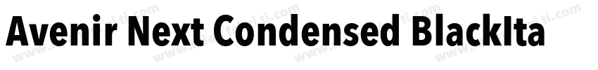 Avenir Next Condensed BlackItalic字体转换